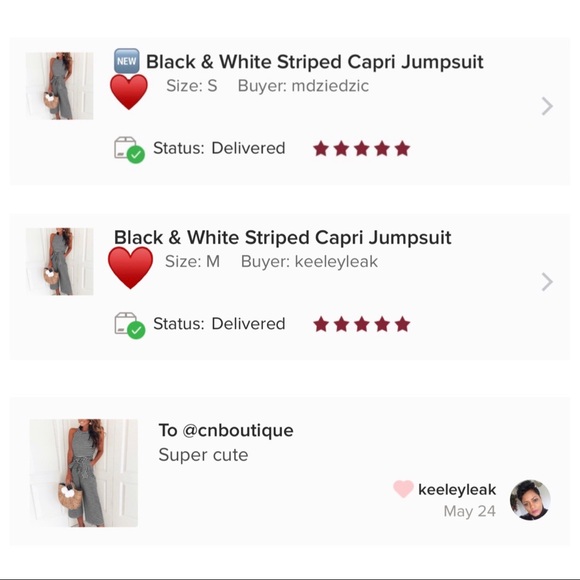 Black & White Striped Capri Jumpsuit - Picture 6 of 6